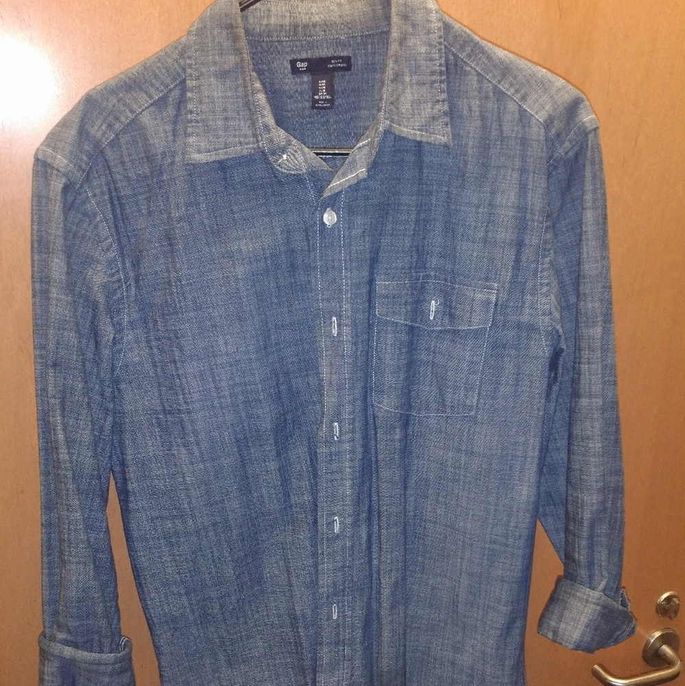 Blue button down shirt